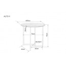 Стол обеденный SIGNAL ALTO II белый мрамор/черный 80